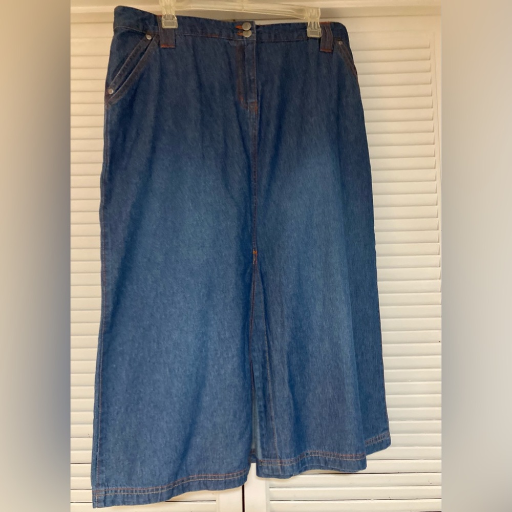 NWT Vintage Bill Blass 16 Petite Denim Skirt - Picture 2 of 10